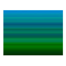 Striped Blend in blue and green Postcard