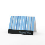 Striped Blue Thank You Card
