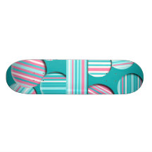 Striped Bubble Spots Skate Deck