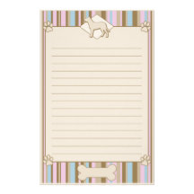 Striped Dogo Argentino Stationery