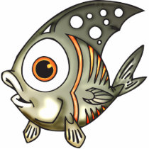 Striped Fish Acrylic Cut Outs