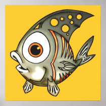 Striped Fish Print