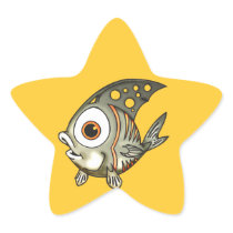Striped Fish Star Sticker