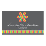 Striped Flower Business & Calling Cards Business Card