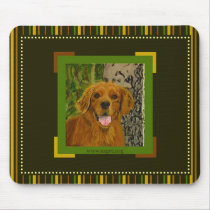 Striped Golden Retriever Mousepad