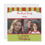Striped Holly Photo Card invitations
