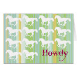 Striped Howdy Horse Card