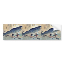 Striped mullet Bora by Ando, Hiroshige Ukiyoe Bumper Stickers
