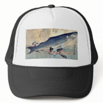 Striped mullet Bora by Ando, Hiroshige Ukiyoe Mesh Hat