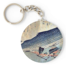 Striped mullet Bora by Ando, Hiroshige Ukiyoe Keychain