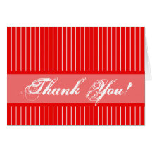 Striped Red Greeting Cards