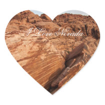Striped Red Rocks; Nevada Souvenir Sticker