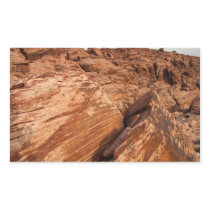 Striped Red Rocks Rectangle Stickers