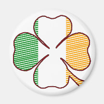 Striped Shamrock Magnet
