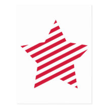 Striped star postcard
