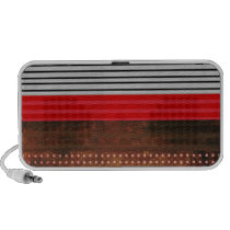 Striped travelling music speakers