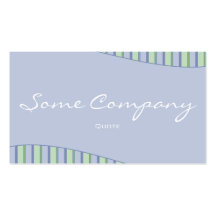 Striped Wave Collection (Blue) Business Card Template