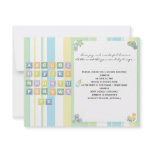 Stripes and Blocks Unisex Baby Shower Invitation