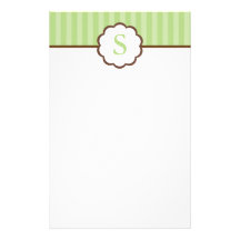 Stripes and Monogram Stationery