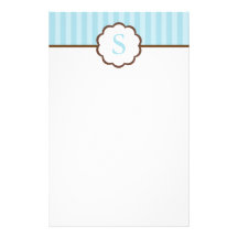 Stripes and Monogram Stationery