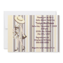 Stripes And Paisley Baby Shower Invitation (CA)