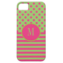 Stripes and Polka Dots Monogram iPhone 5 Case casemate cases
