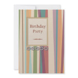 Stripes and Rivets Birthday Party Personalized Invites
