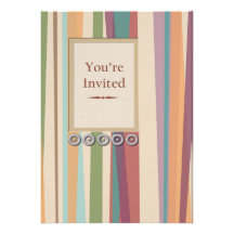 Stripes and Rivets  Invitation