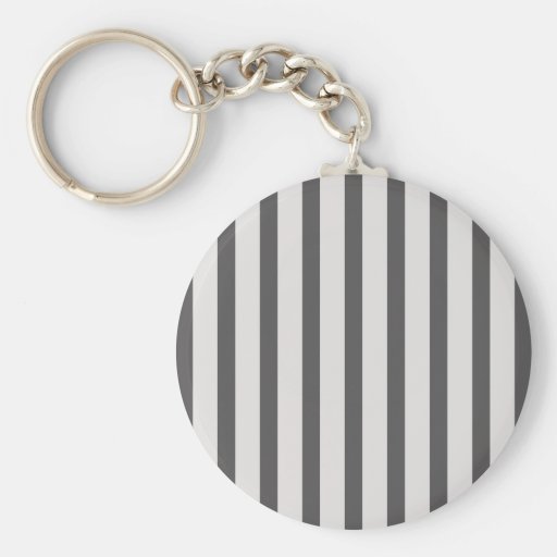 Stripes Black & White Key Chain