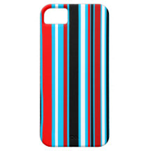 Stripes blue red white black iPhone 5 cover