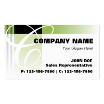 Stripes Business Cards/ Green