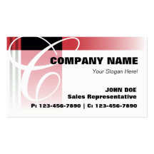 Stripes Business Cards/ Red