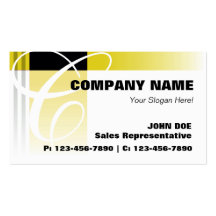 Stripes Business Cards/ Yellow