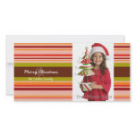 Stripes christmas holiday photo card