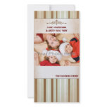 Stripes Christmas Holiday photocard Photo Greeting Card