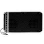 Stripes & circles on black mini speakers