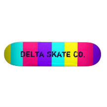 STRIPES, Delta Skate Co. Skate Board Deck