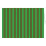 Stripes Green & DarkGold Greeting Cards