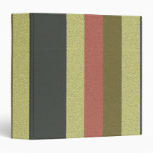Stripes in Green Binder