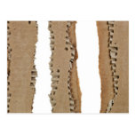 Stripes of corrugated cardboard postcards
