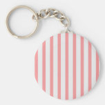 Stripes Pink & White Key Chains