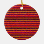 Stripes Satin Metal Christmas Ornaments
