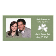 Stripes & Shamrocks Thank You Photo Cards