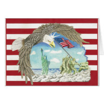 Stripes & Stars Notecard
