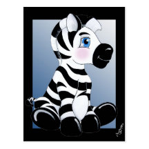 Stripes the Baby Zebra Post Card