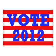 Stripes Vote 2012 Postcards