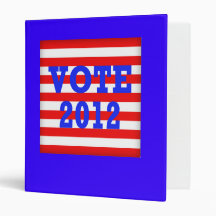 Stripes Vote 2012 Vinyl Binder
