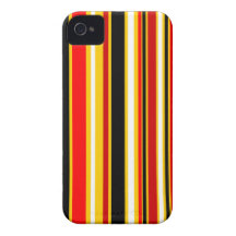 Stripes yellow red white black iPhone 4 covers