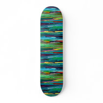 Stripesa ~ Contemporary Abstract Modern Retro Art Skate Board Decks
