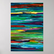 Stripesa ~ Poster Abstract Modern Retro Stripe Art